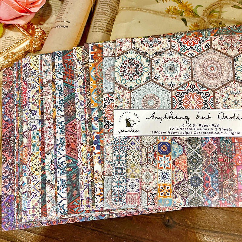 24PCS 6" Anything but Ordinary Scrapbook Paper & Cardstock