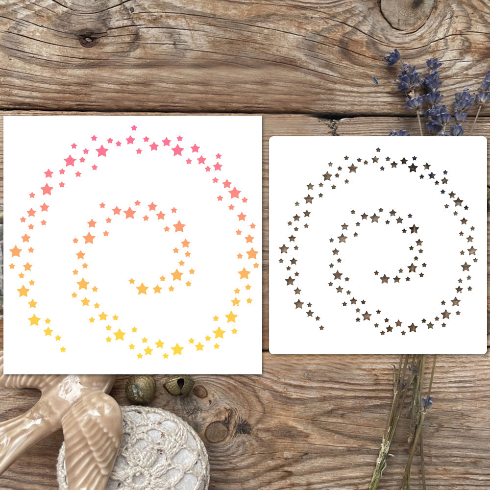Spiral Stars Background DIY Painting Hollow Stencil