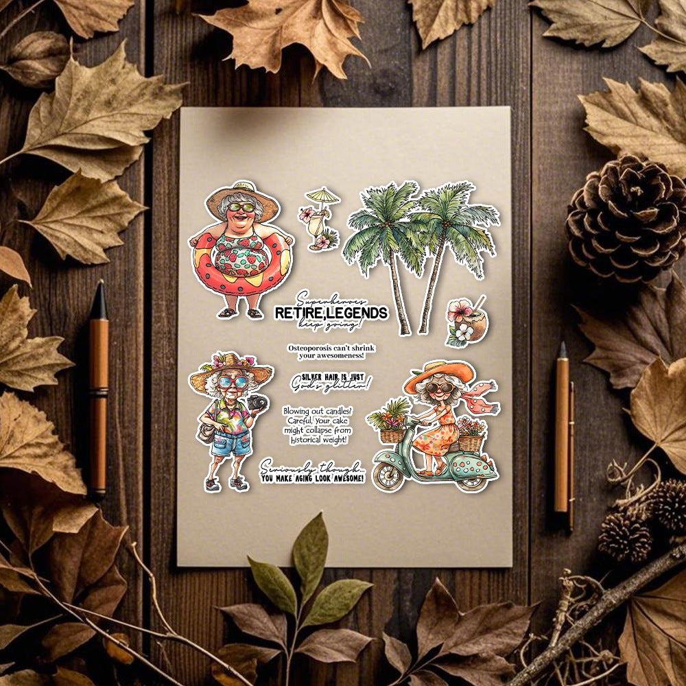 Grandma's Beach Vacation Dies & Stamps Set