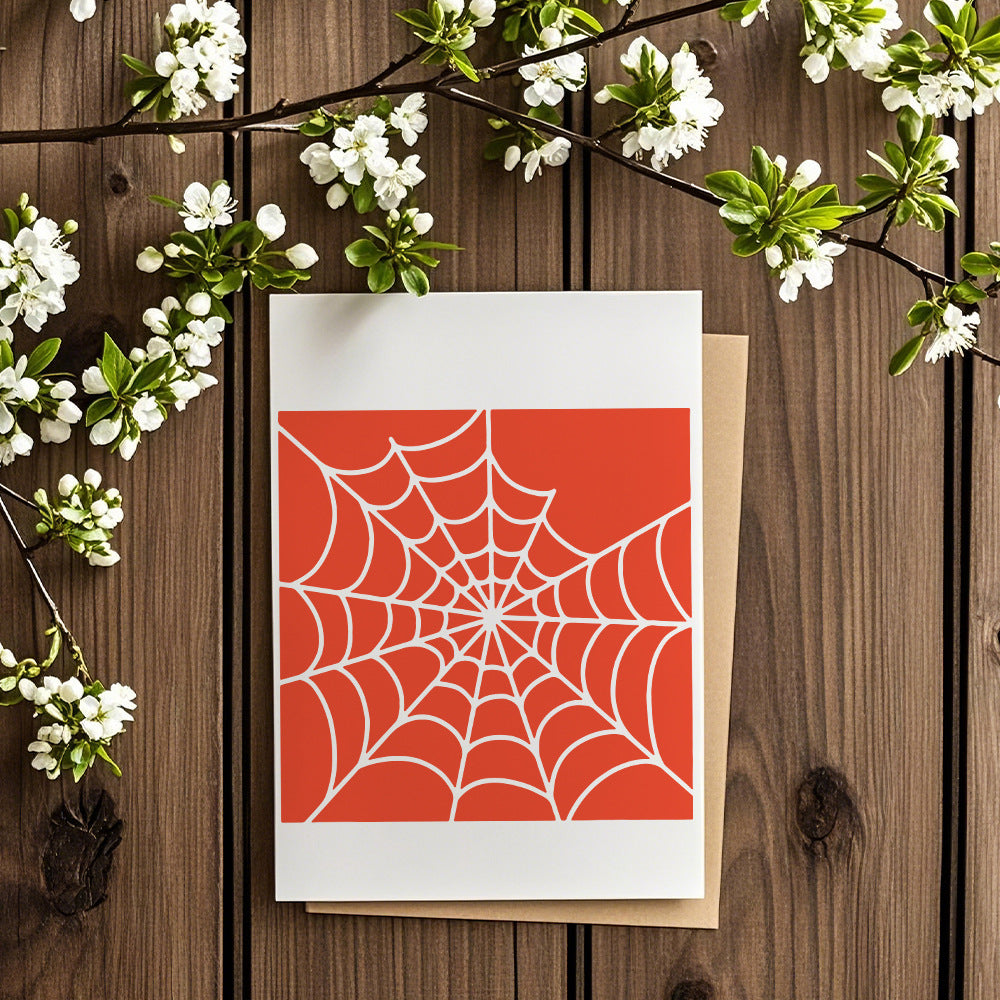 Spider Web Background DIY Painting Hollow Stencil
