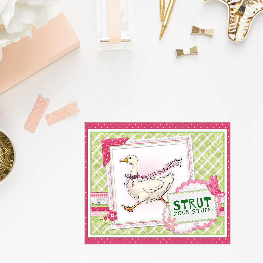 Cute Happy Duck Dies & Stamps Set