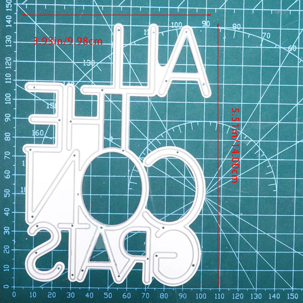 "All The Congrats" Phrase Metal Cutting Dies