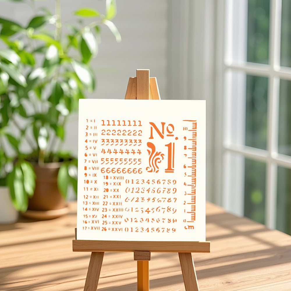 Numbers DIY Painting Hollow Stencil