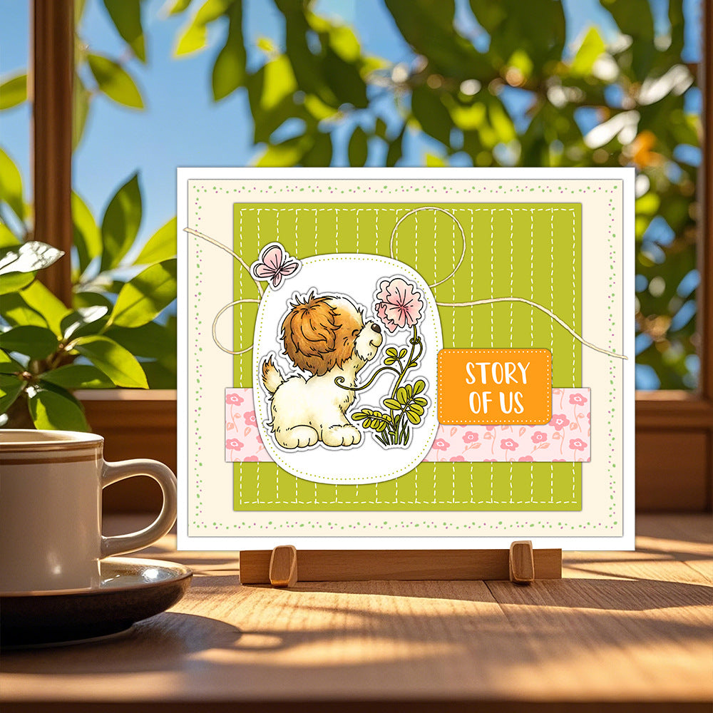 Playing Puppy Dies & Stamps Set