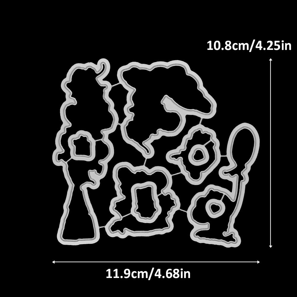 Cute Mouse In Party Dies & Stamps Set