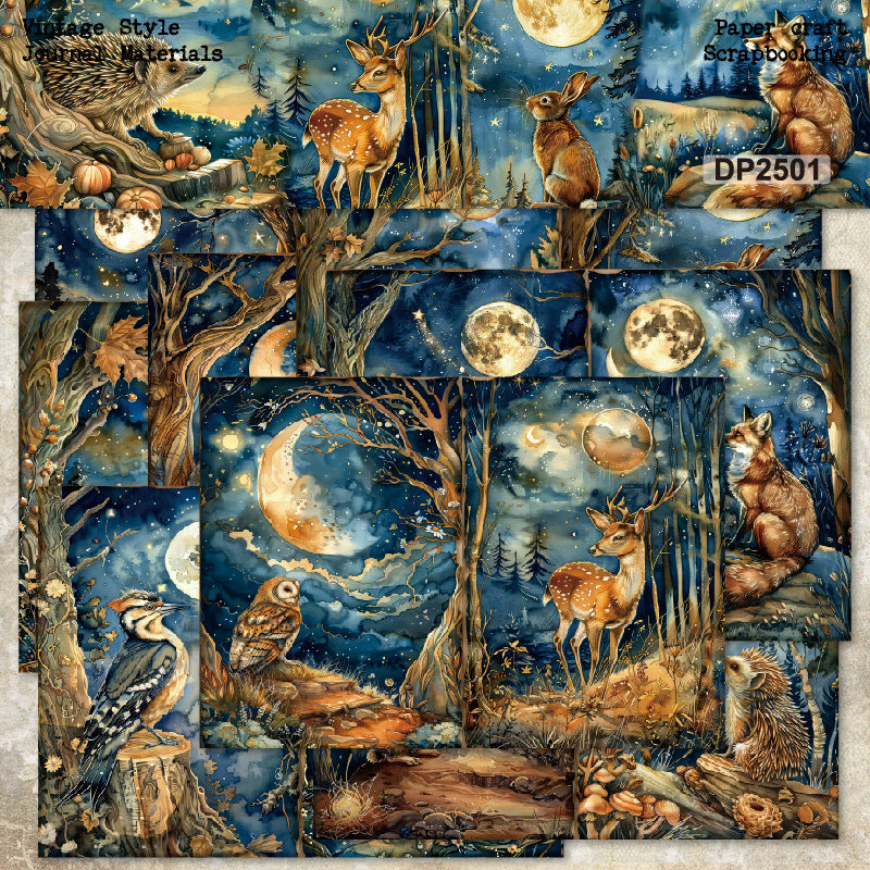A5 Forest Wildlife Journal Scrapbook Paper