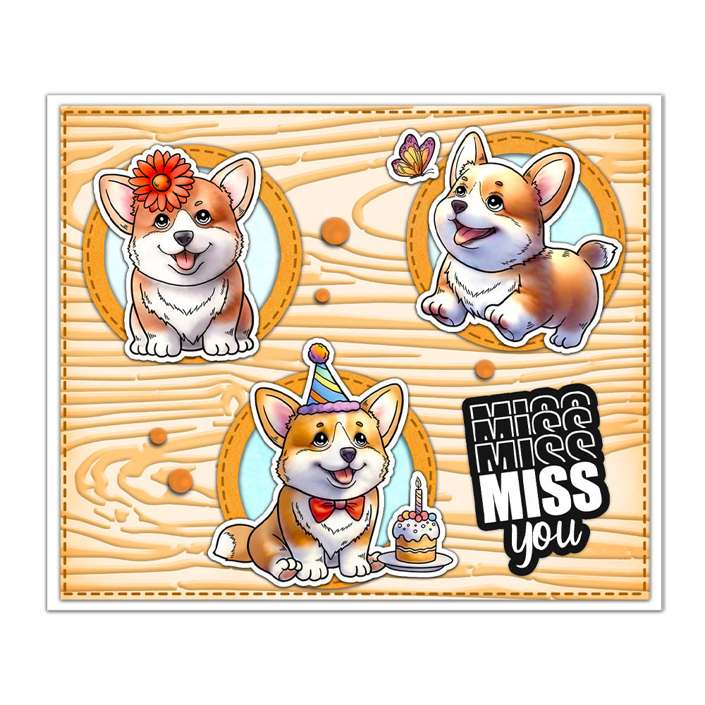 Cute Dogs Dies & Stamps Set