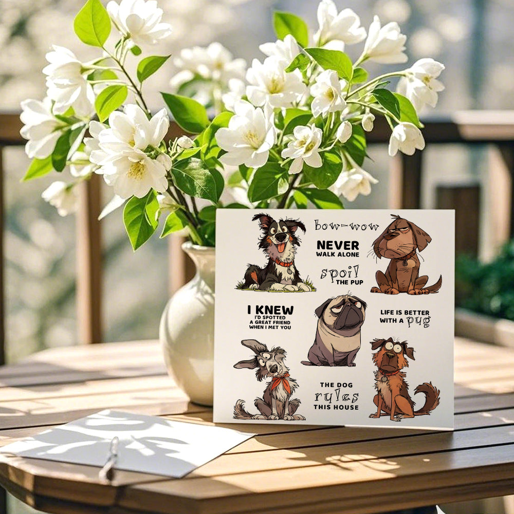 Cute Pet Dogs Dies & Stamps Set