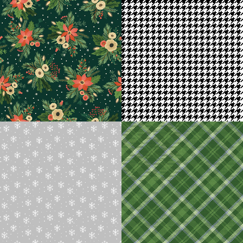 24PCS 6" Retro Christmas Scrapbook Paper & Cardstock