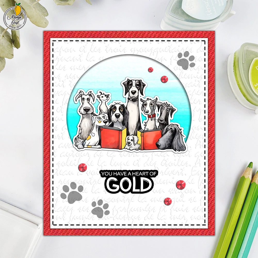 Happy Funny Puppies Dies & Stamps Set