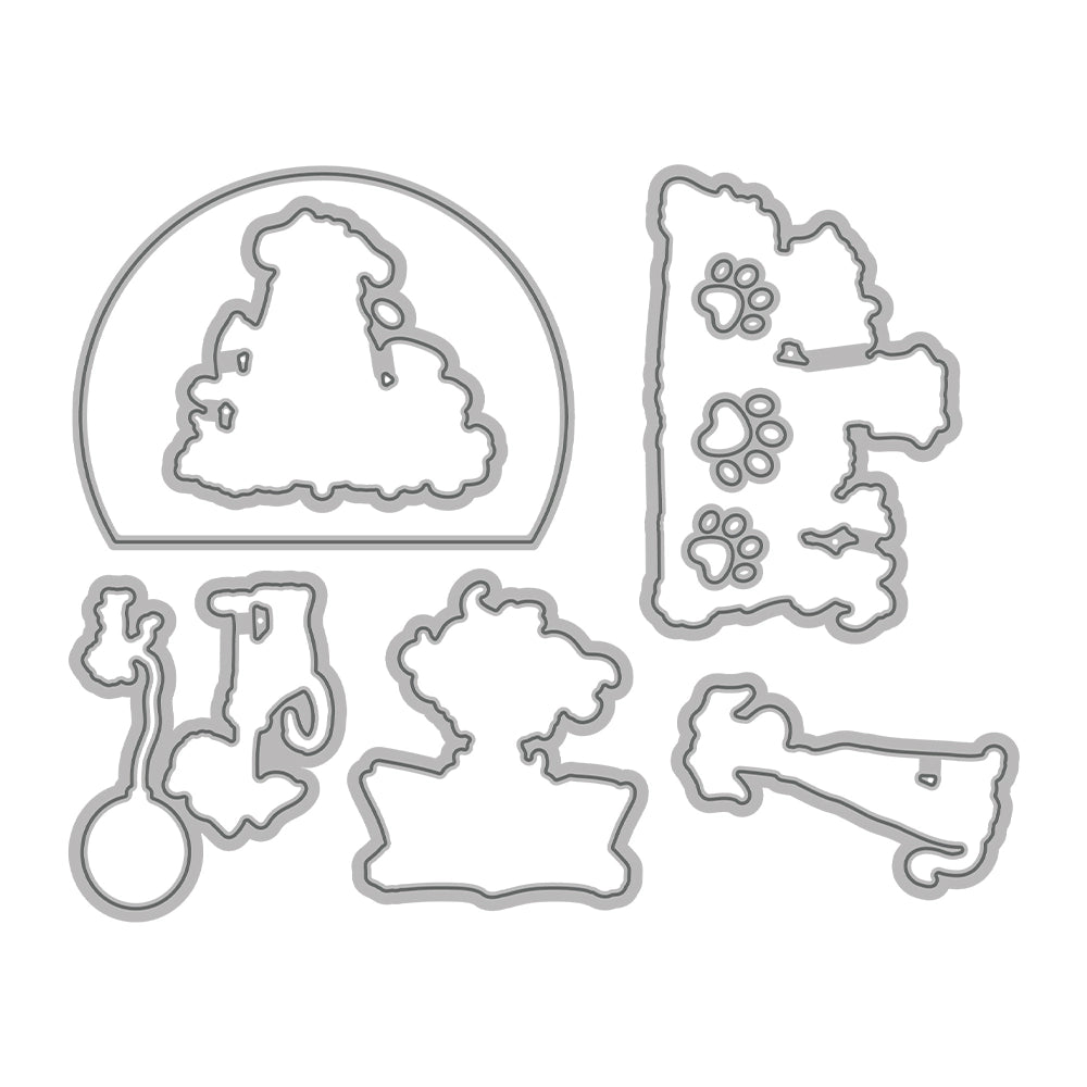 Happy Funny Puppies Dies & Stamps Set