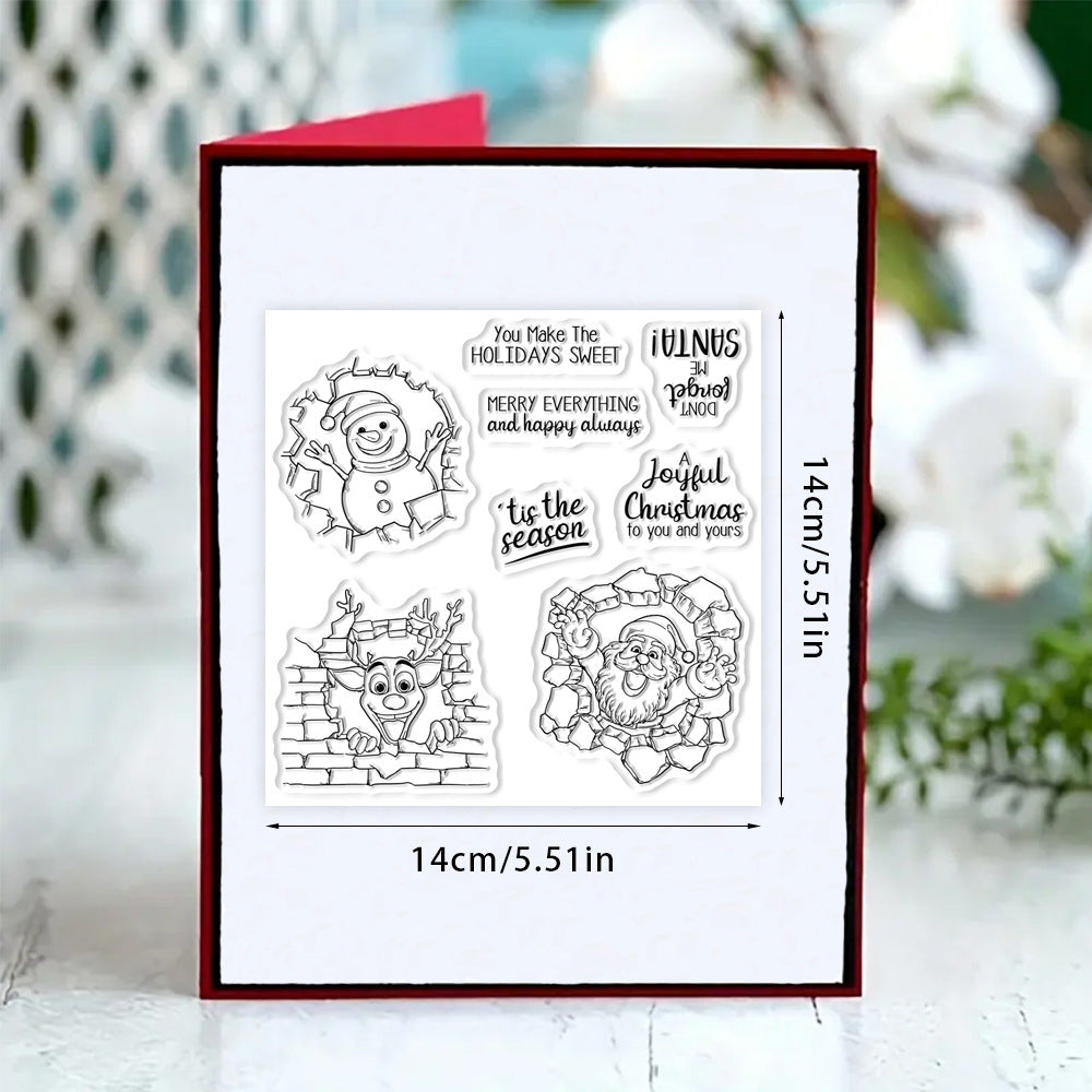 Santa Claus Snowman Elk Dies & Stamps Set