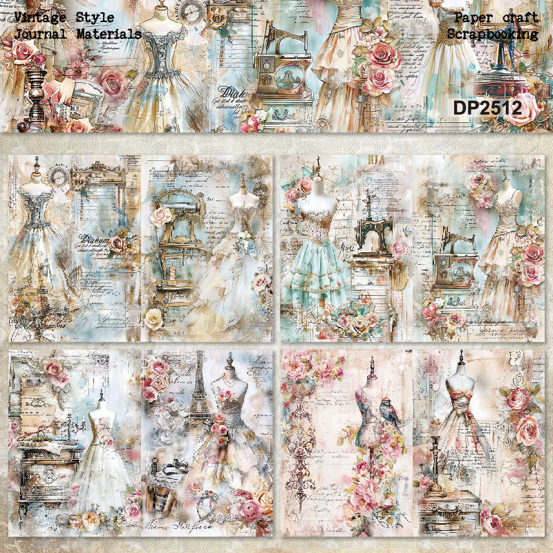 A5 Wedding Dress Journal Scrapbook Paper