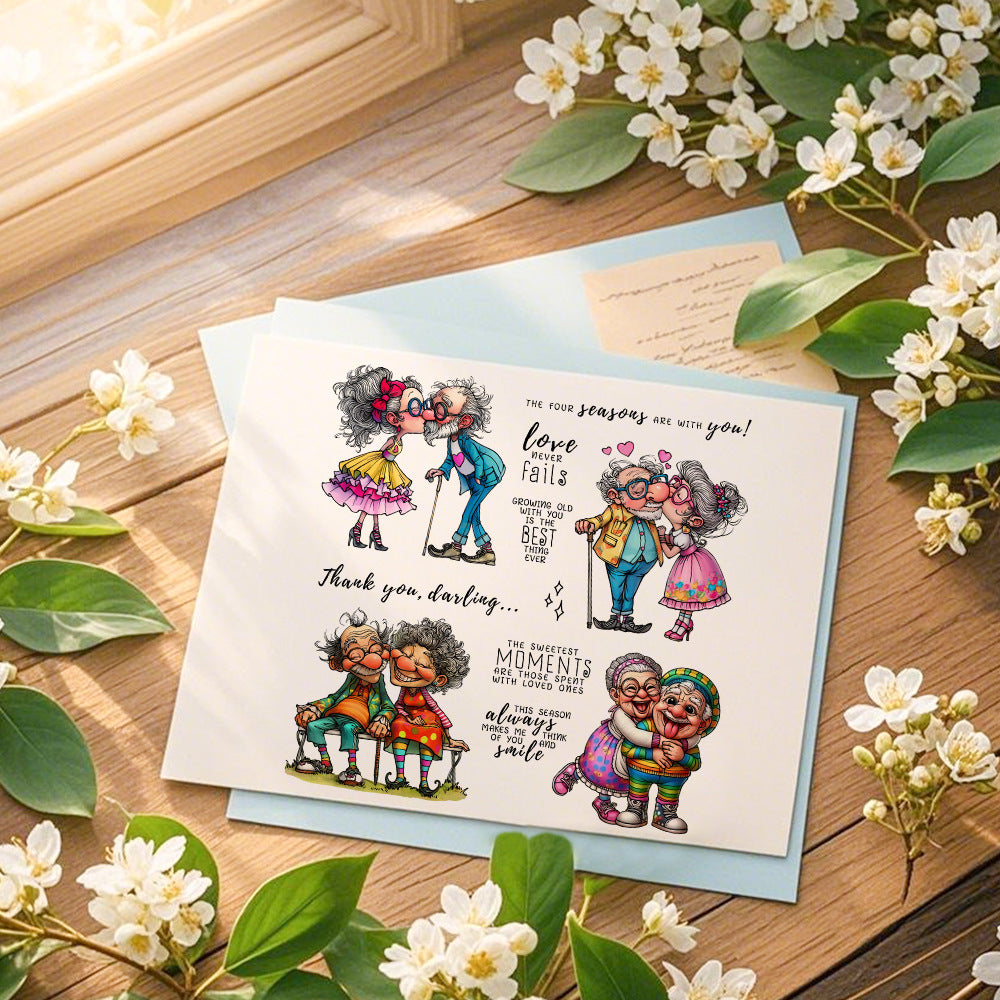 Funny Old Couples Valentine's Day Clear Stamps