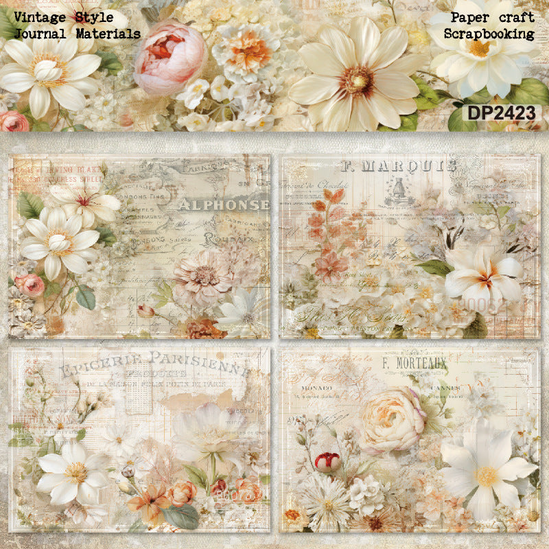 A5 Gorgeous Flowers DIY Scrapbook Paper