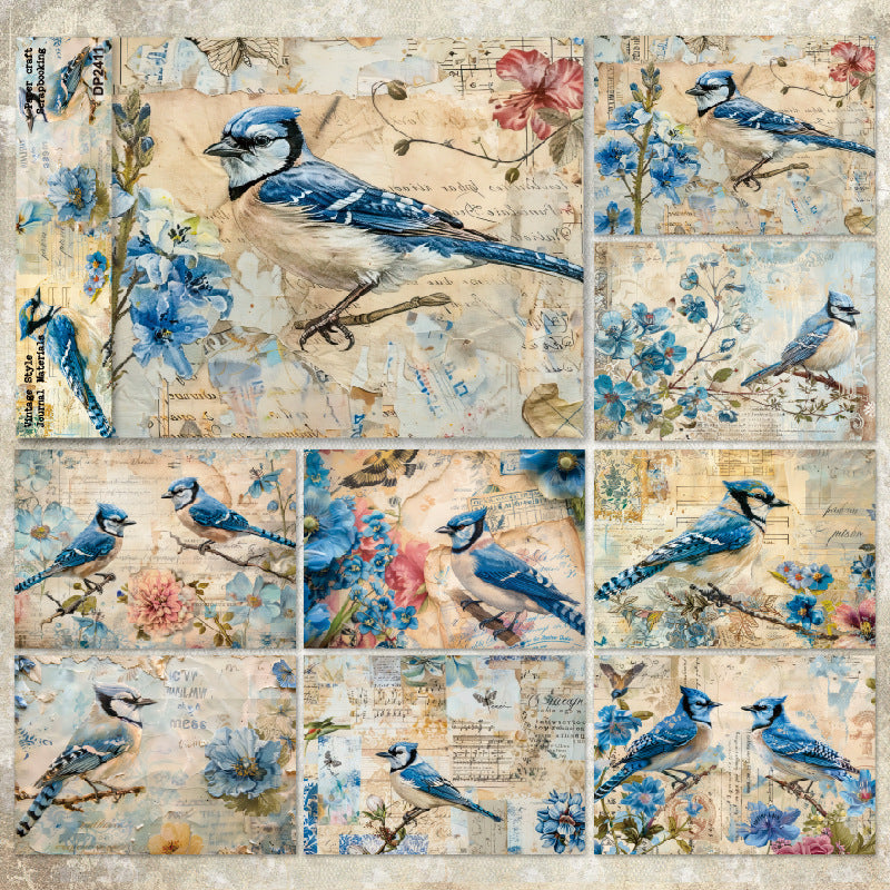 A5 Spring Birds DIY Journal Scrapbook Paper