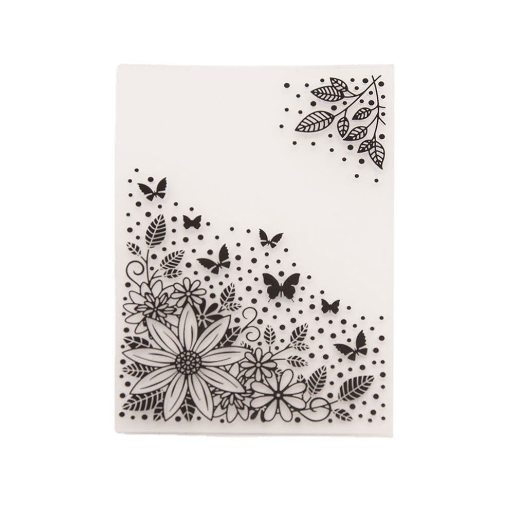 Flowers and Butterflies Embossing Folder