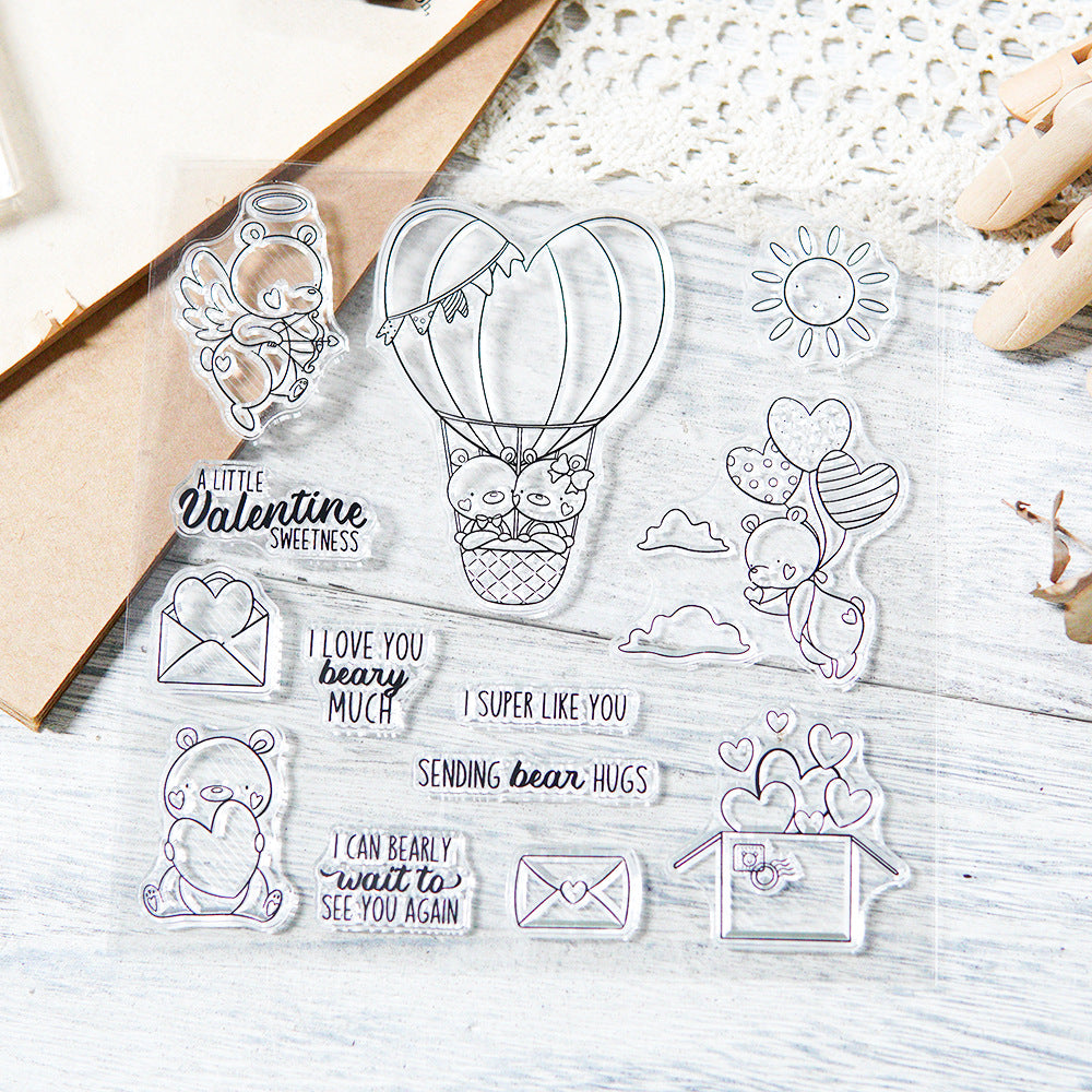 Valentine's Day Bear Clear Stamps