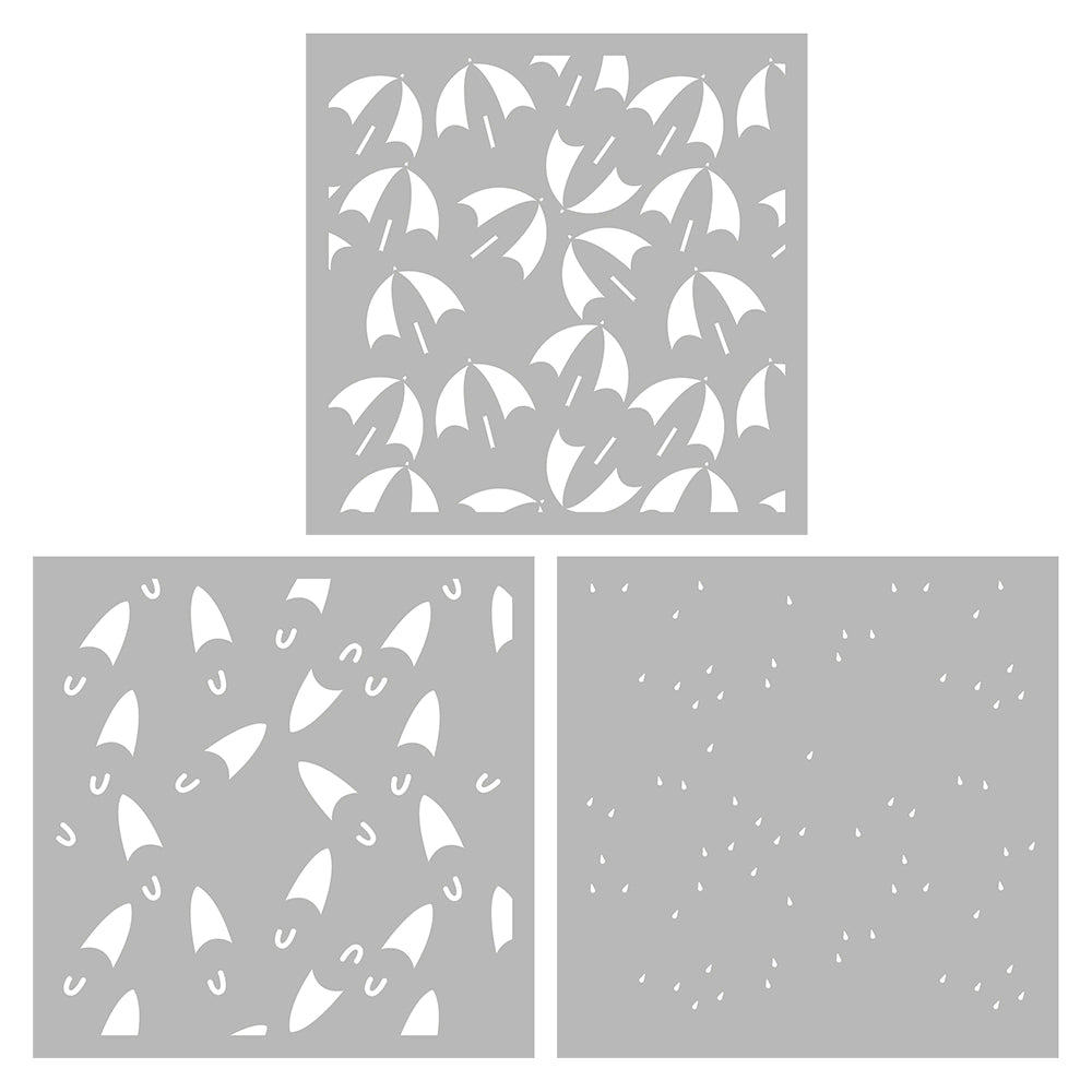 Umbrella Background DIY Painting Hollow Stencil