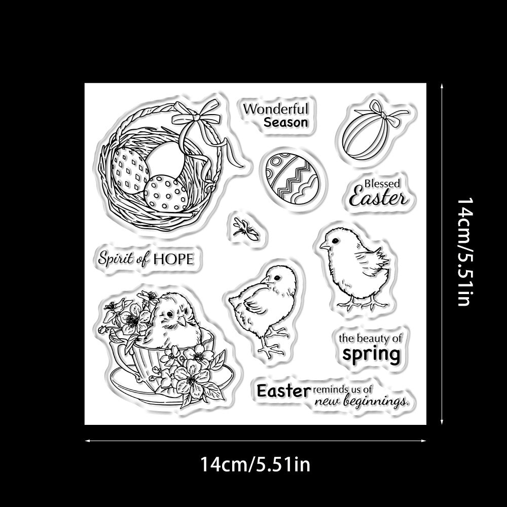 Easter Theme Dies & Stamps Set