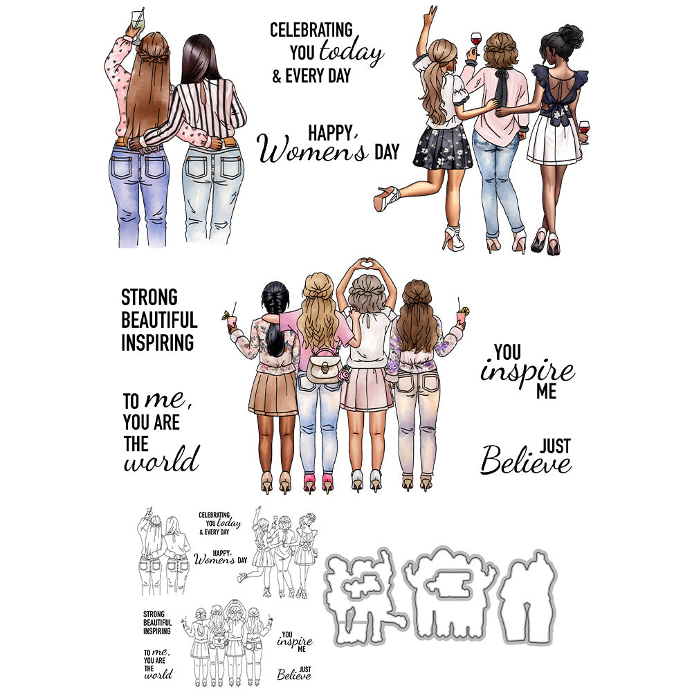 Great Girl Friendship Dies & Stamps Set