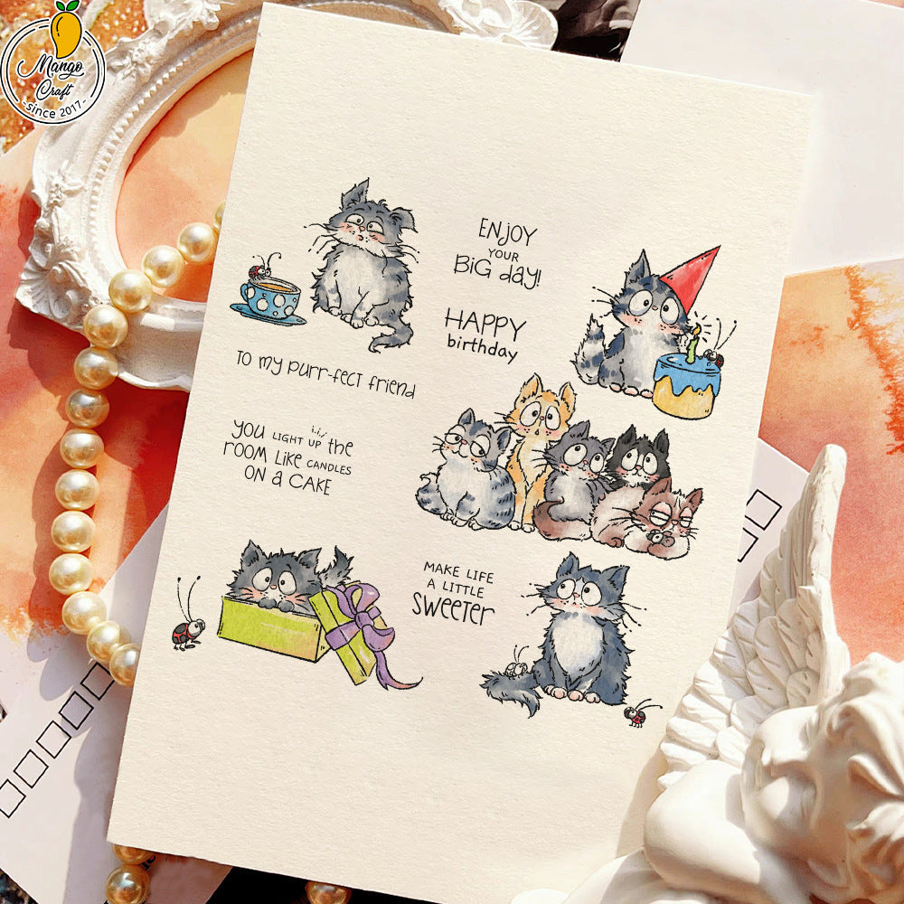 Birthday Cats Dies & Stamps Set
