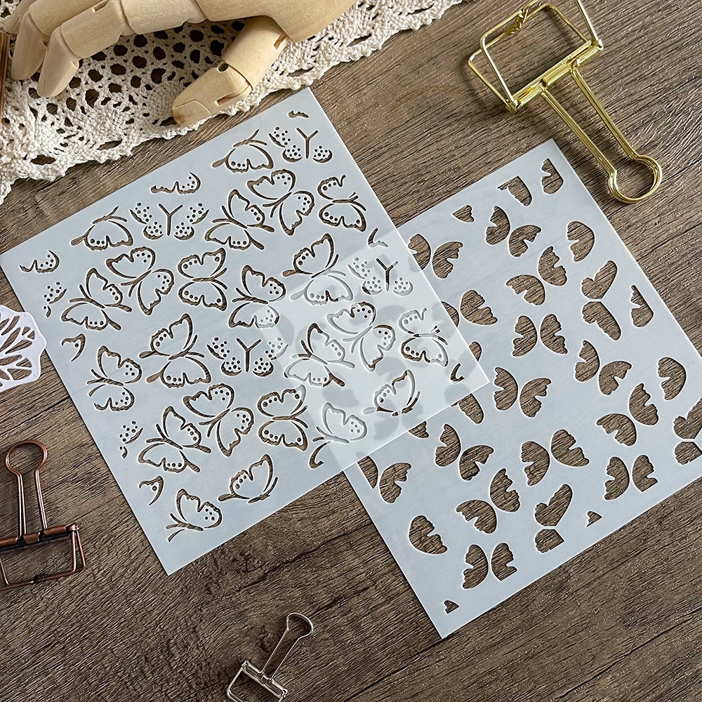 Butterfly Background DIY Painting Hollow Stencil