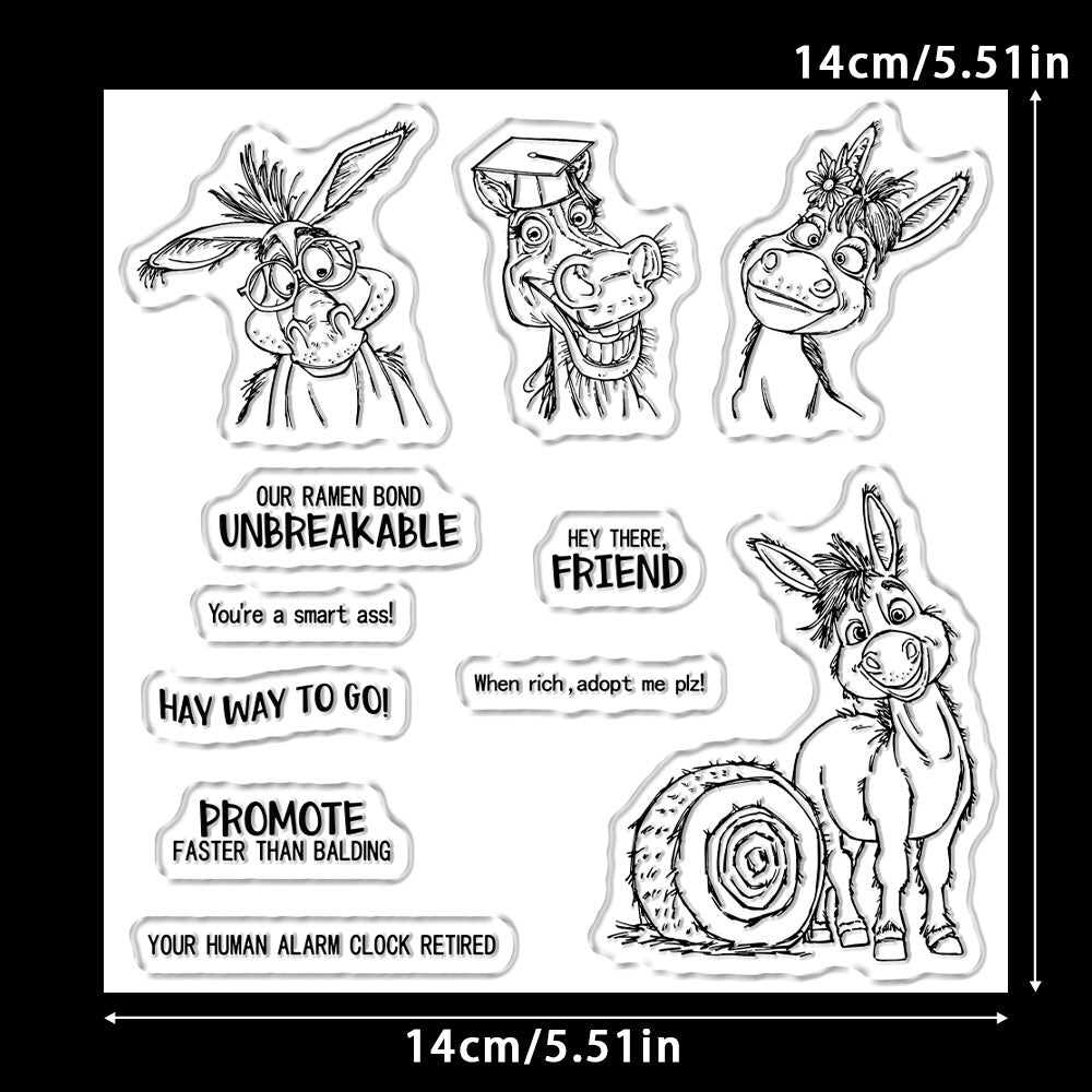 Graduation Donkey Clear Stamps