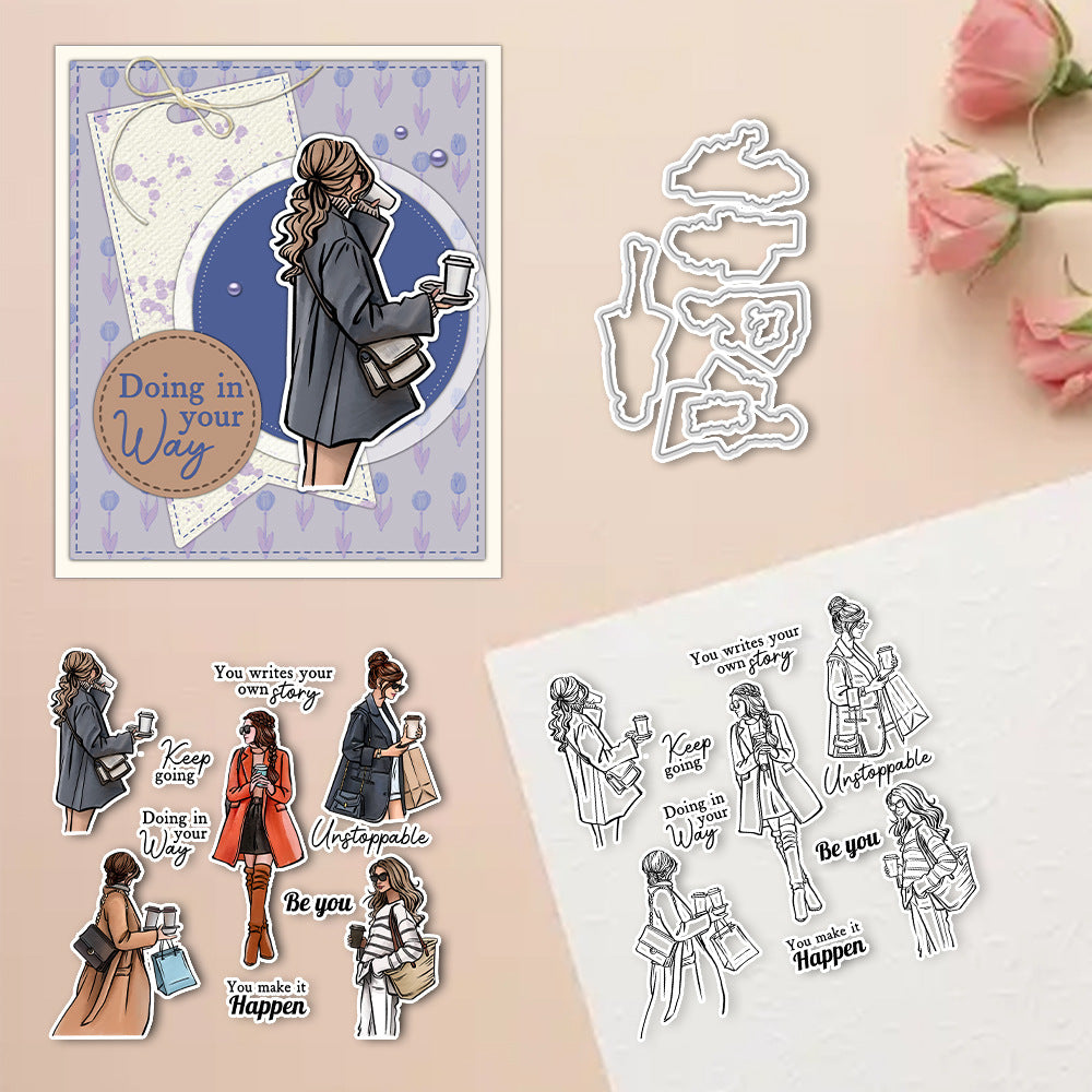 Independent Girls Dies & Stamps Set