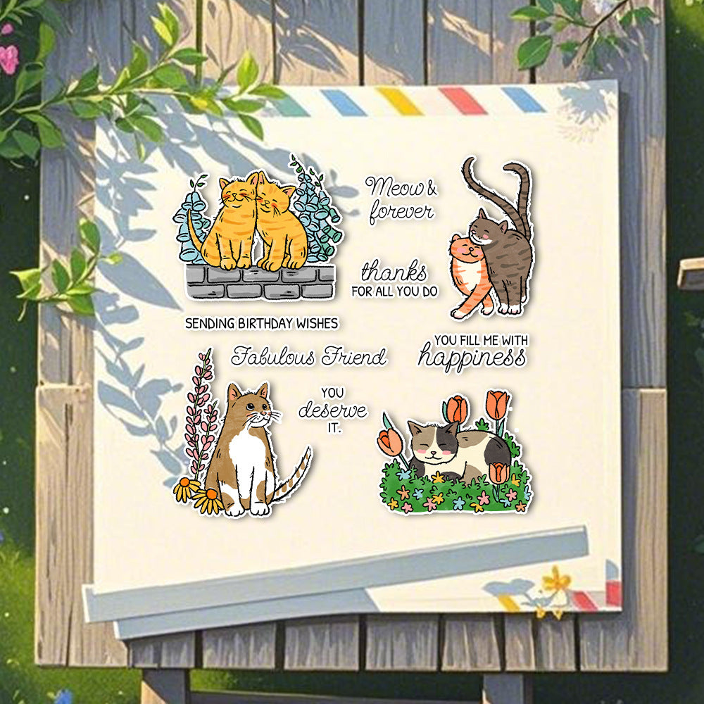 Cute Cats Dies & Stamps Set