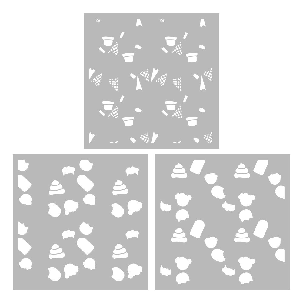 Summer Ice Cream DIY Painting Hollow Stencil