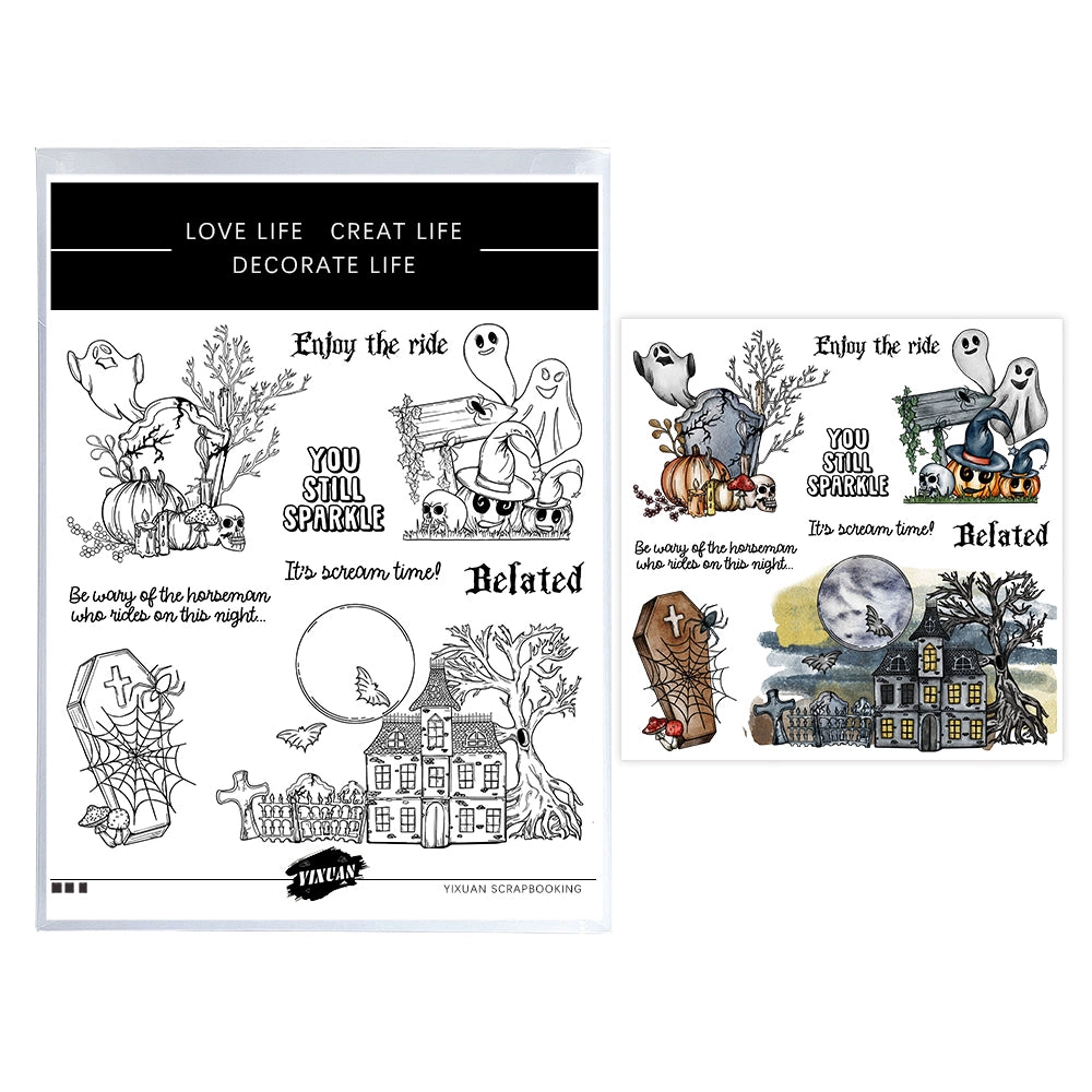 Halloween Castle Ghost Pumpkin Dies & Stamps Set