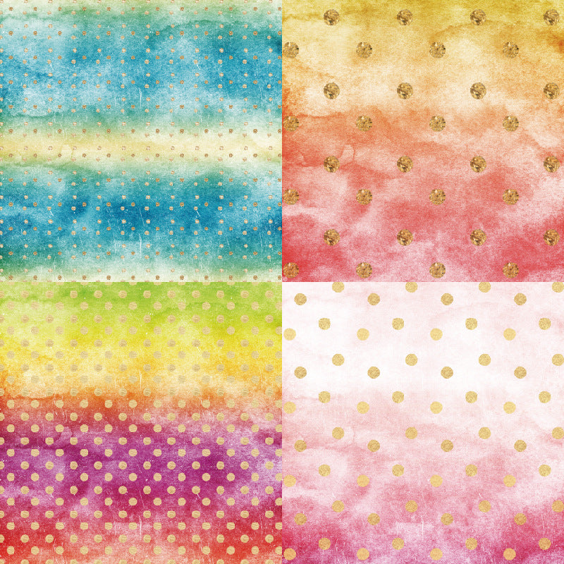 24PCS 6" Rainbow Gleam Scrapbook Paper & Cardstock