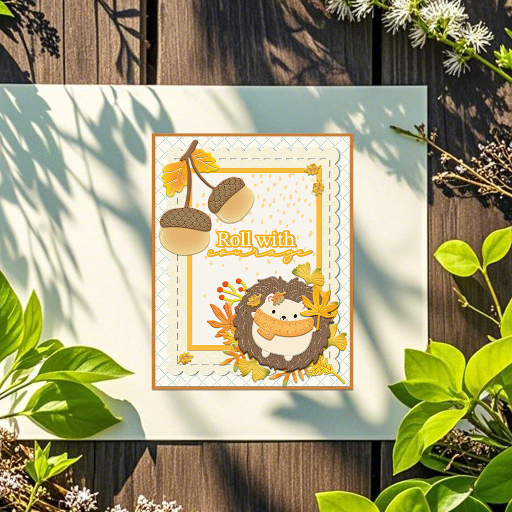 Hedgehog and Pine Cones Metal Cutting Dies