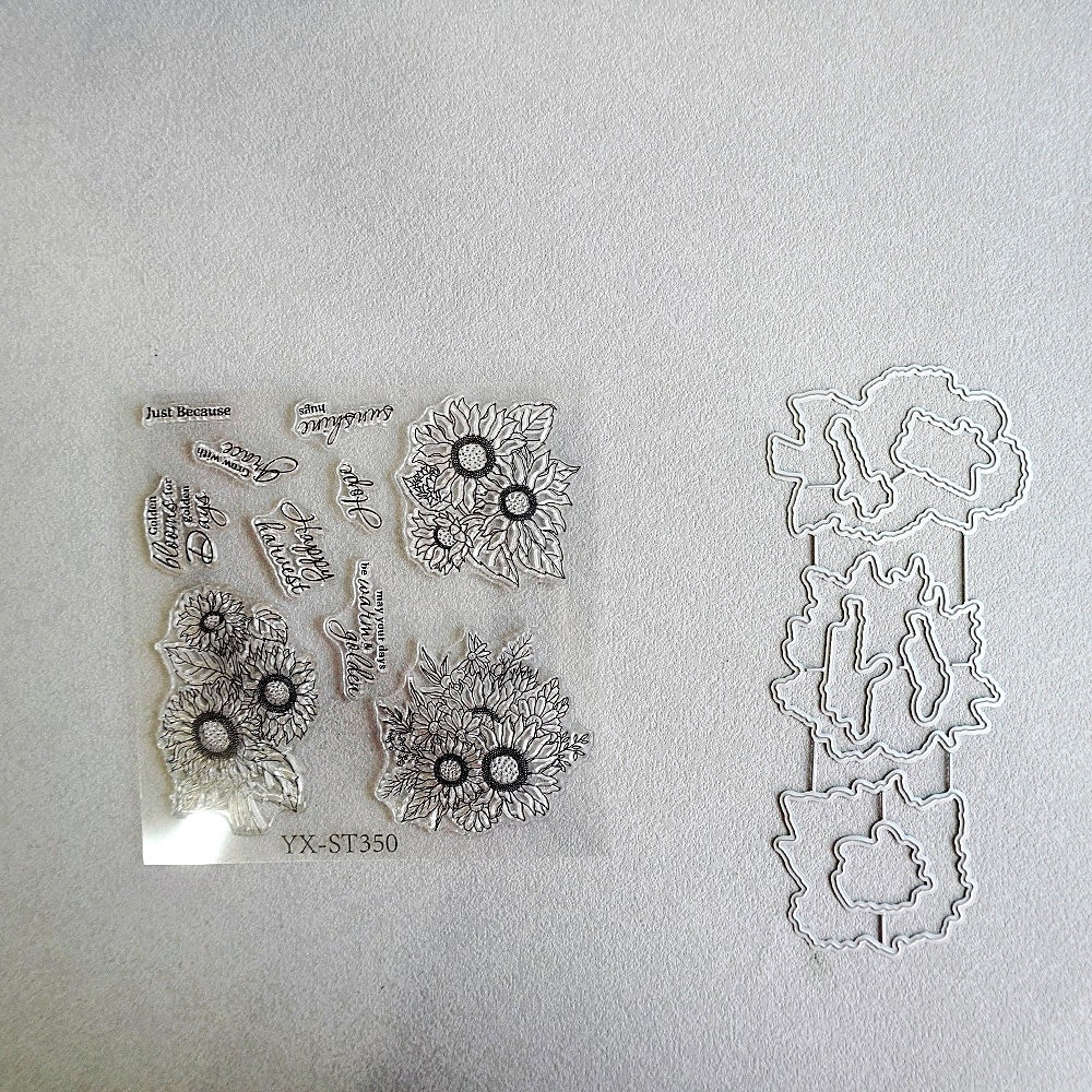 Beautiful Sunflower Dies & Stamps Set