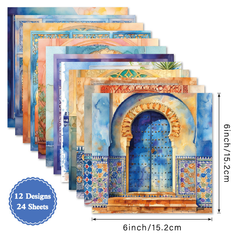 24PCS 6" Arcade Scrapbook Paper & Cardstock