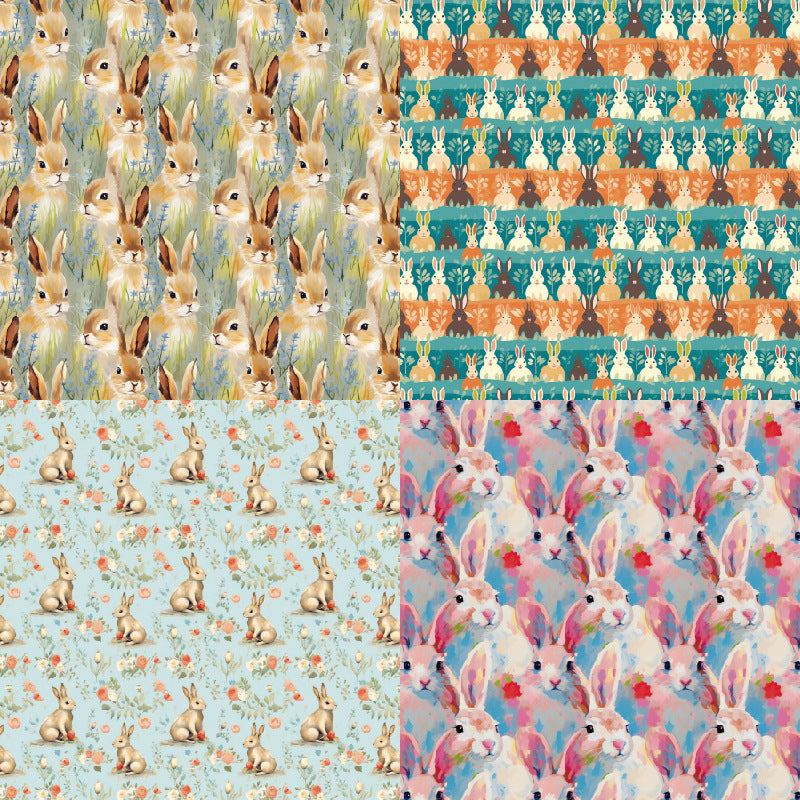 24PCS 6" Bunny Scrapbook Paper & Cardstock