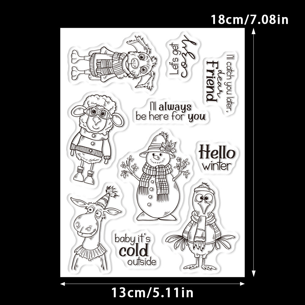 Winter Animals Dies & Stamps Set