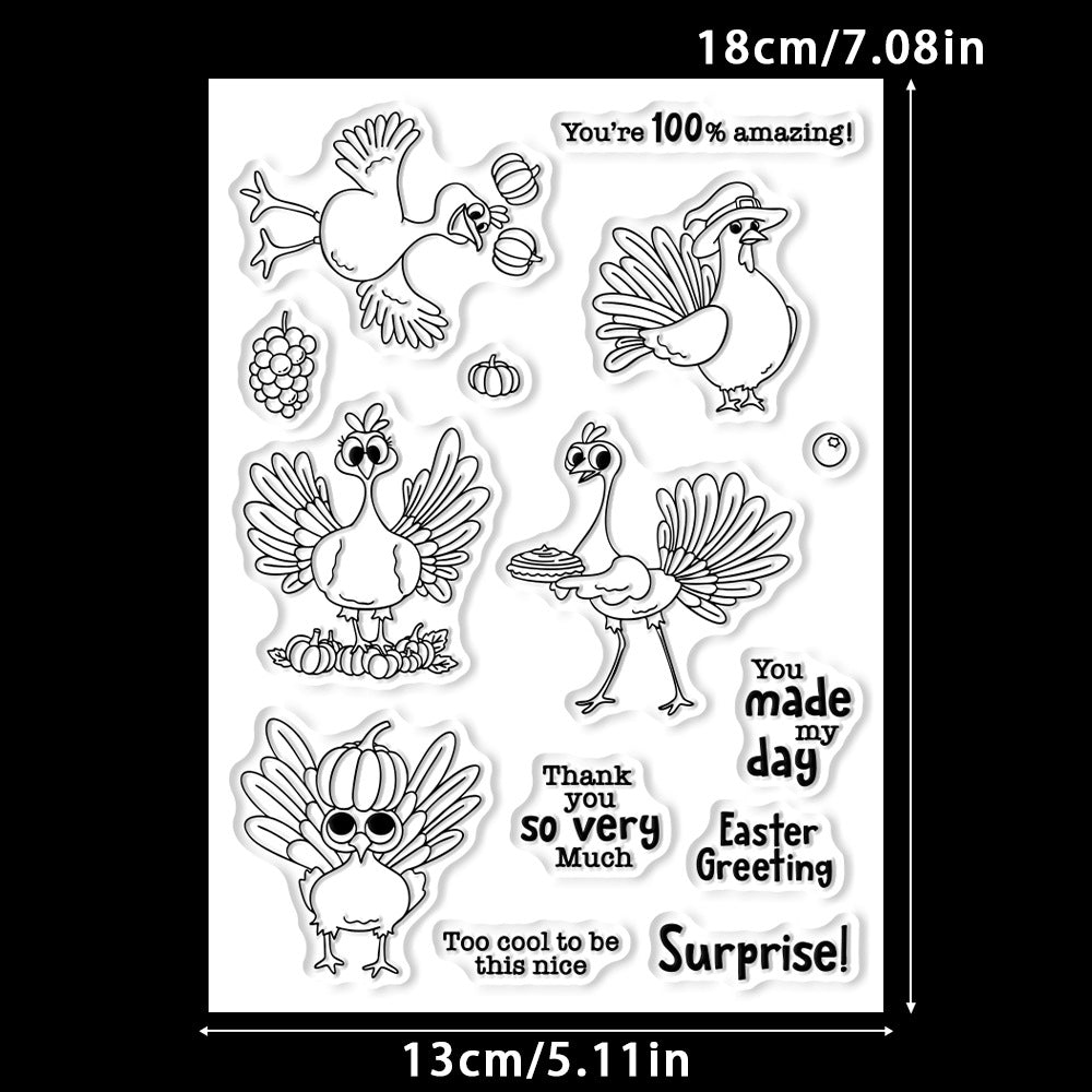 Turkey Pumpkin Dies & Stamps Set
