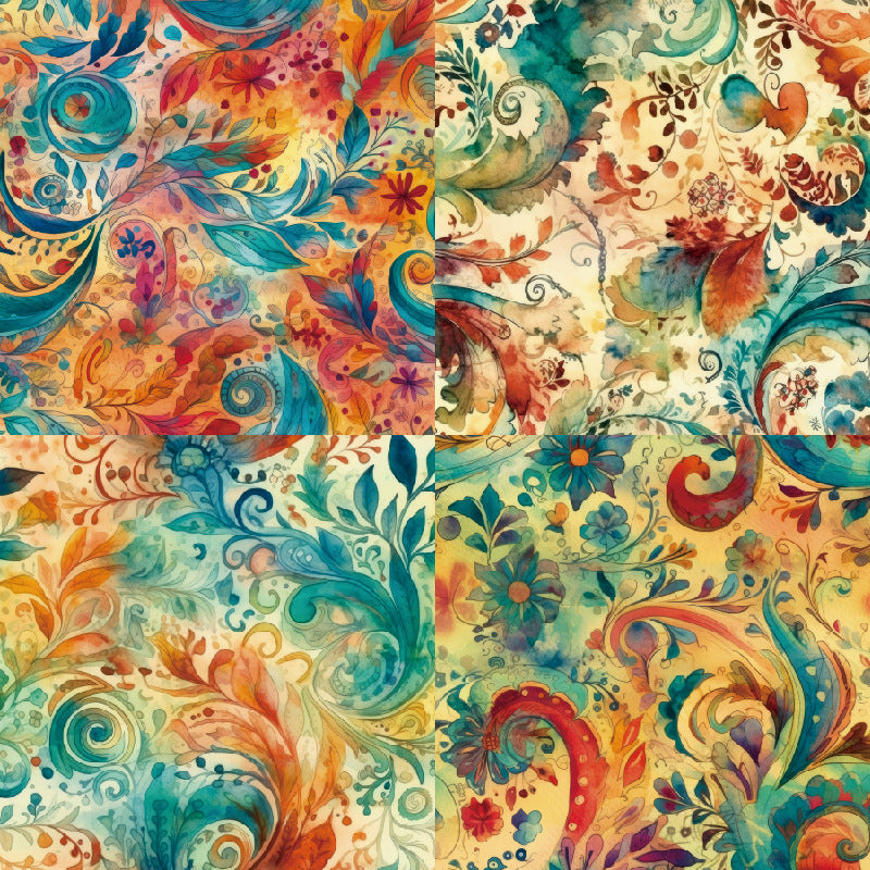 24PCS 6" Celadon Phoenix Scrapbook Paper & Cardstock