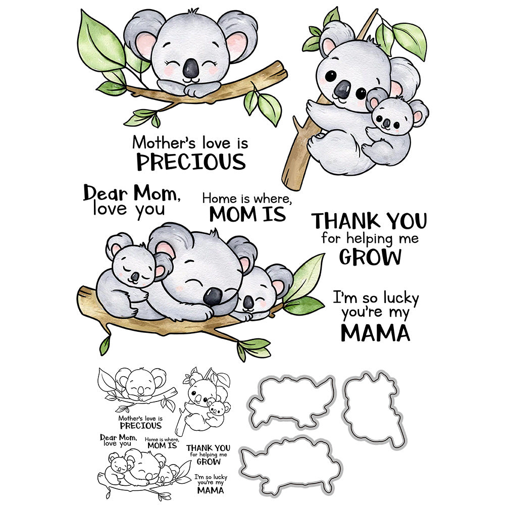 Cute Koala Dies & Stamps Set