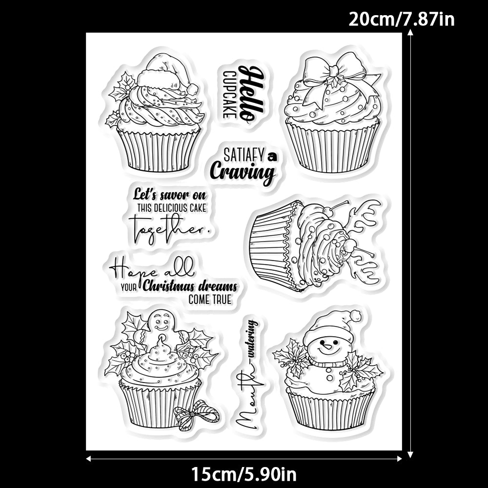 Christmas Cupcakes Dies & Stamps Set
