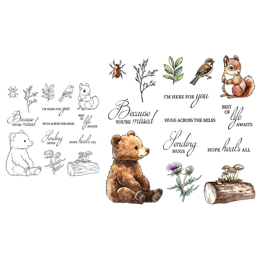 Forest Animals Dies & Stamps Set