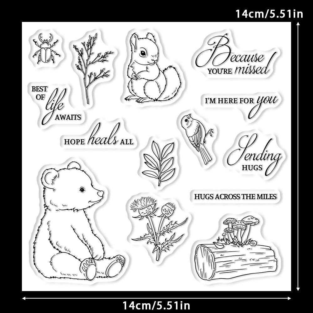 Forest Animals Dies & Stamps Set