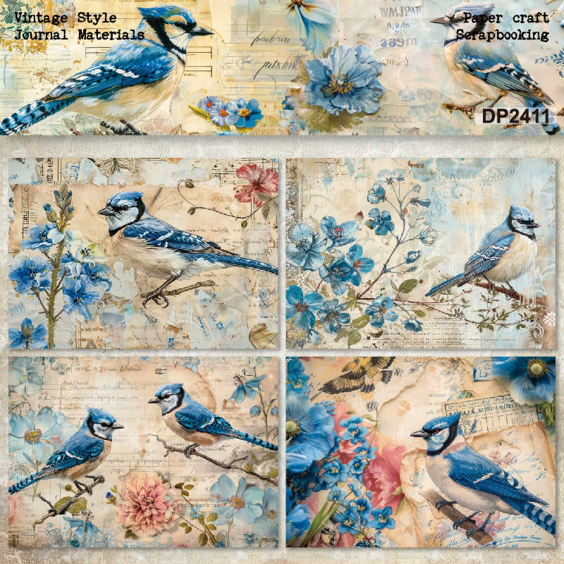 A5 Spring Birds DIY Journal Scrapbook Paper