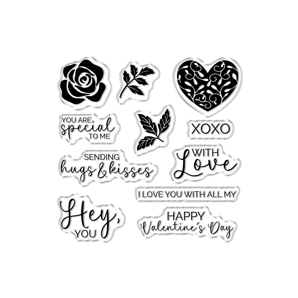 Valentine's Day Theme Dies & Stamps Set