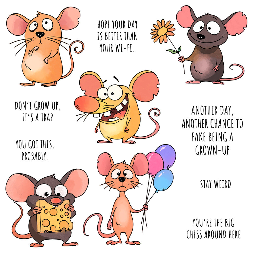 Funny Mouse Dies & Stamps Set