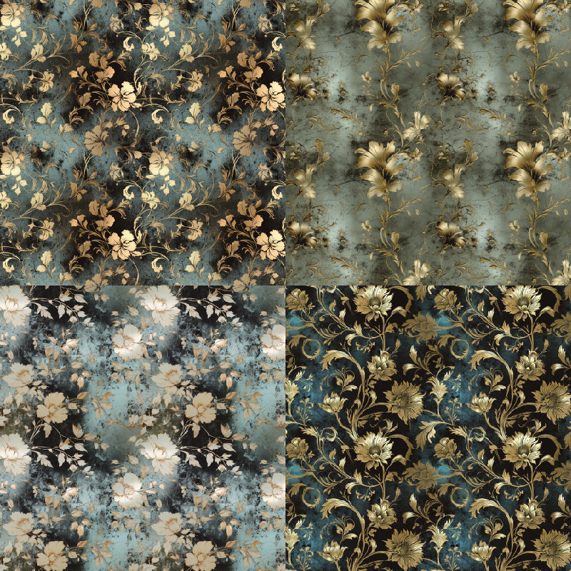 24PCS 6" Shadow Flower Scrapbook Paper & Cardstock