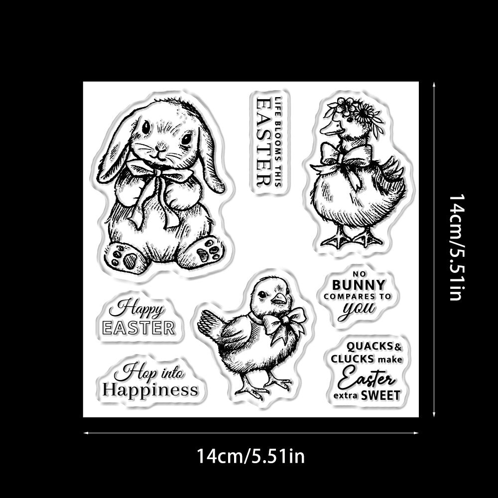 Easter Theme Dies & Stamps Set