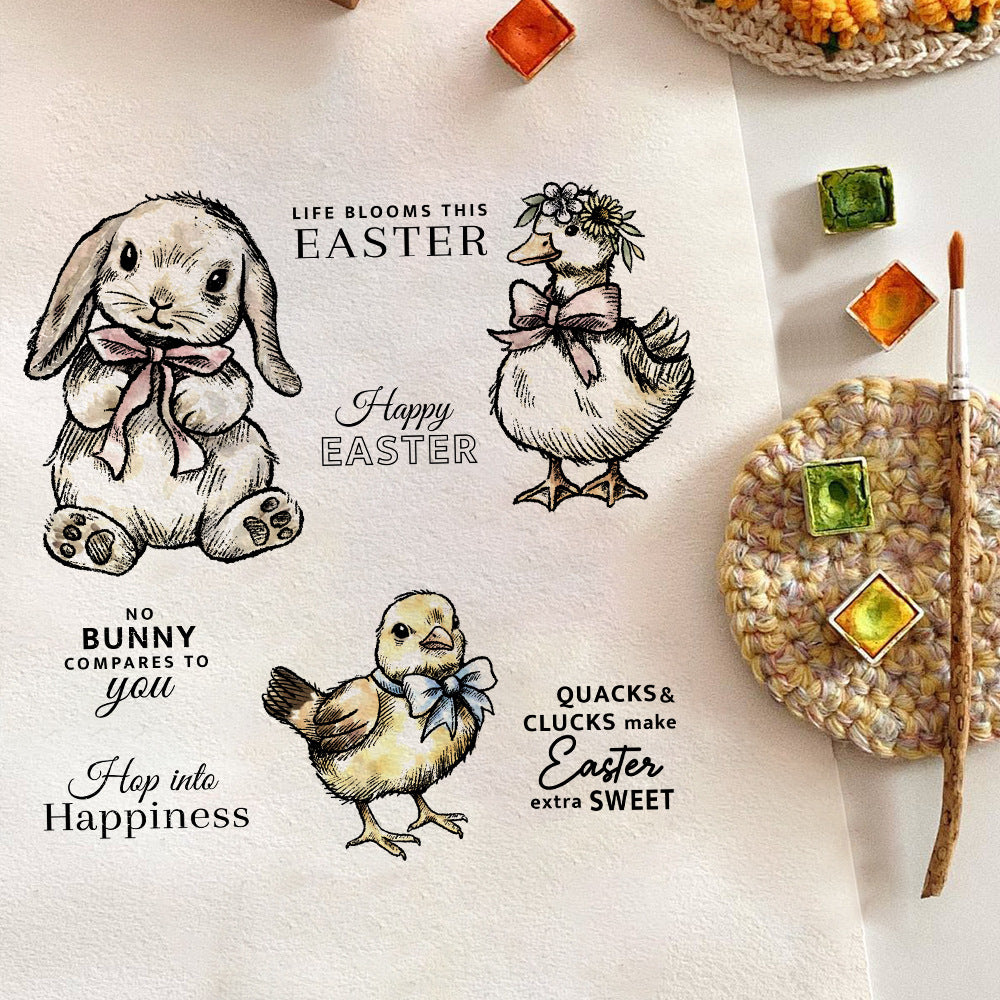 Easter Theme Dies & Stamps Set